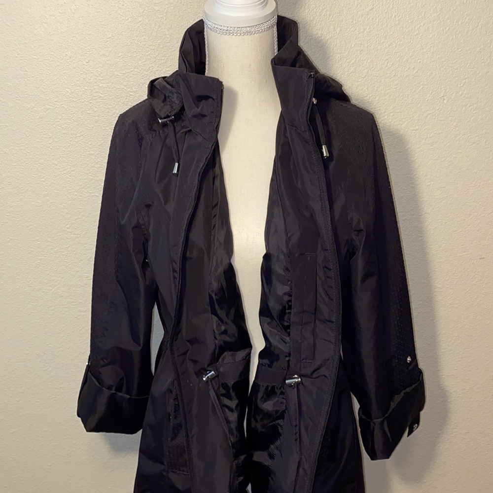 Black raincoat